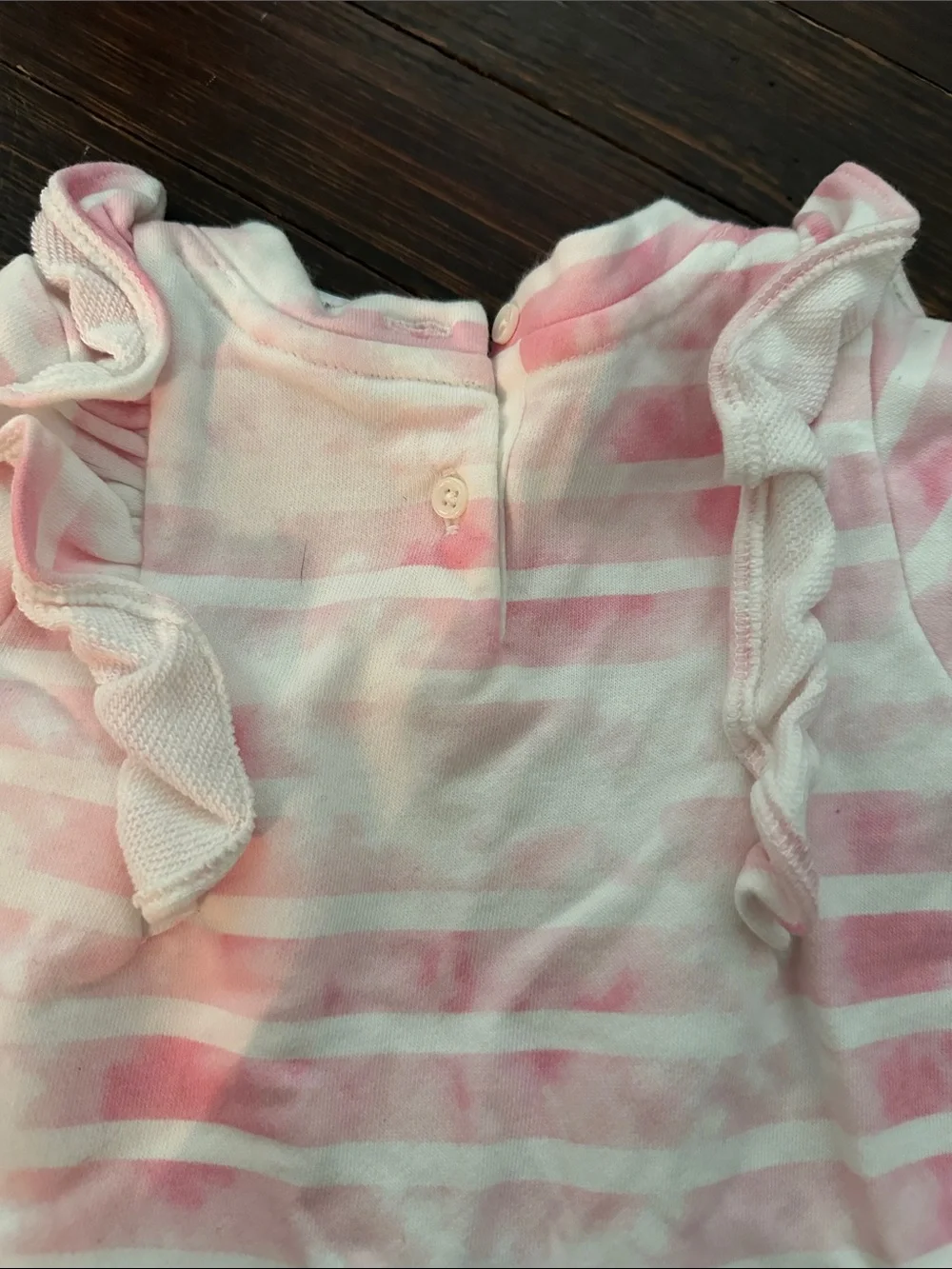 GAP Pink and White Striped One-Piece Romper